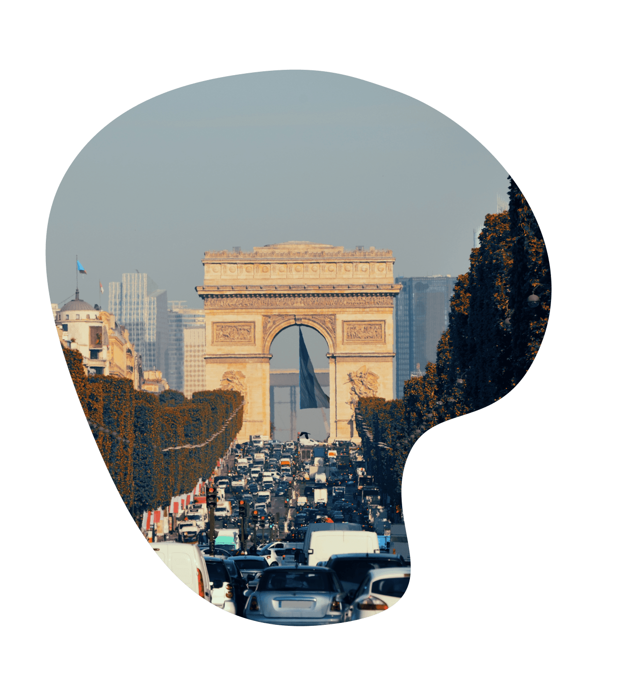 Champs-Élysées and the Arc de Triomphe, Paris